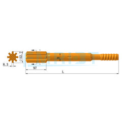 Applicable to Montabert Shank adapters Montabert HC 80、HC 90、HC 105、HC 120