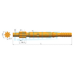 Applicable to Atlas Copco/Epiroc Shank adapters Cop 1032 HL