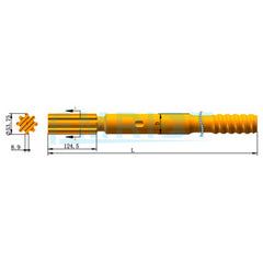 Applicable to Atlas Copco/Epiroc Shank adapters Cop2150、Cop2550