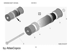 Atlas Copco Epiroc Expanding Shaft 3125198181/3125 1981 81