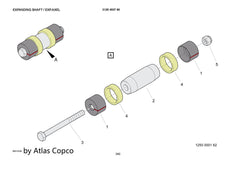 Atlas Copco Epiroc EXPANDING SHAFT 3125493780/3125 4937 80