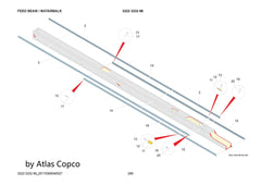 Atlas Copco Epiroc Slide Bar 3222331924/3222 3319 24