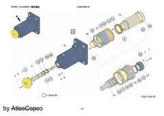 Atlas Copco Epiroc HYDR. CYLINDER 3128003051/3128 0030 51