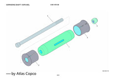 Atlas Copco Epiroc EXP. SHAFT 3125197480/3125 1974 80