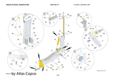 Atlas Copco Epiroc EXP. SHAFT 3222307283 /3222 3072 83