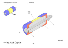 Atlas Copco Epiroc EXP. SHAFT 3222307283 /3222 3072 83