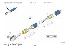 Atlas Copco Epiroc HYD. CYLINDER 3128259843/3128 2598 43