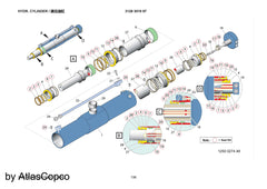 Atlas Copco Epiroc HYD.CYLINDER 3128301997 / 3128 3019 97