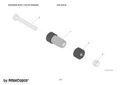 Atlas Copco Epiroc EXPANDING SHAFT 3222343508 /3222 3435 08