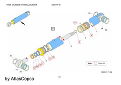 Atlas Copco Epiroc HYDR. CYLINDER 3222310744/3222 3107 44