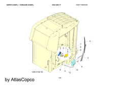 Atlas Copco Epiroc WIPER BLADE 3222986201/3222 9862 01