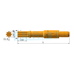 Applicable to Atlas Copco/Epiroc Shank adapters Cop 4050 MUX