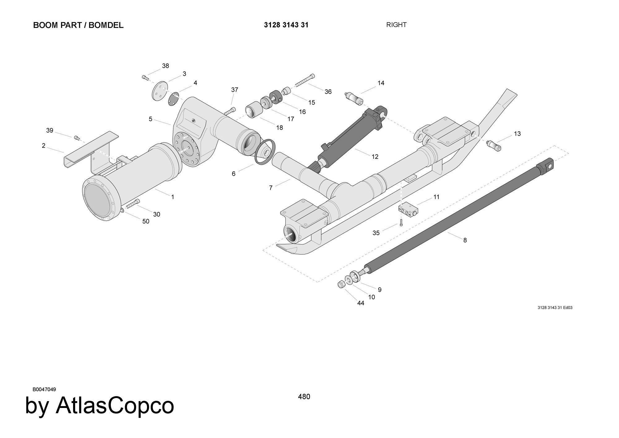 Atlas Copco Epiroc Cover  3125494100/3125 4941 00