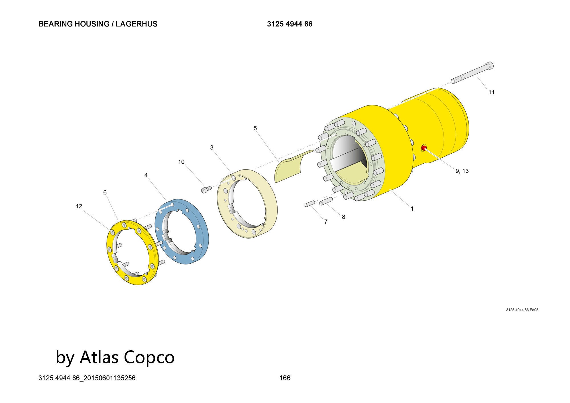 Atlas Copco Epiroc Bearing Housing  3125494486/3125 4944 86