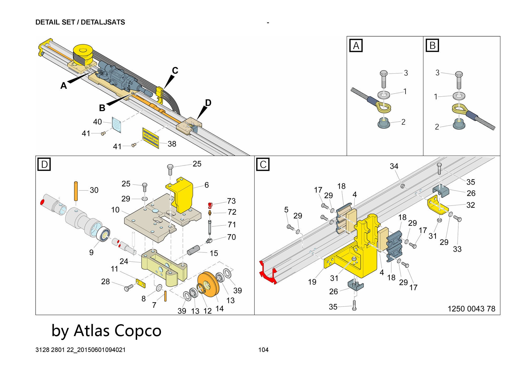 Atlas Copco Epiroc CRADLE PLATE 3128078258/312 80782 58