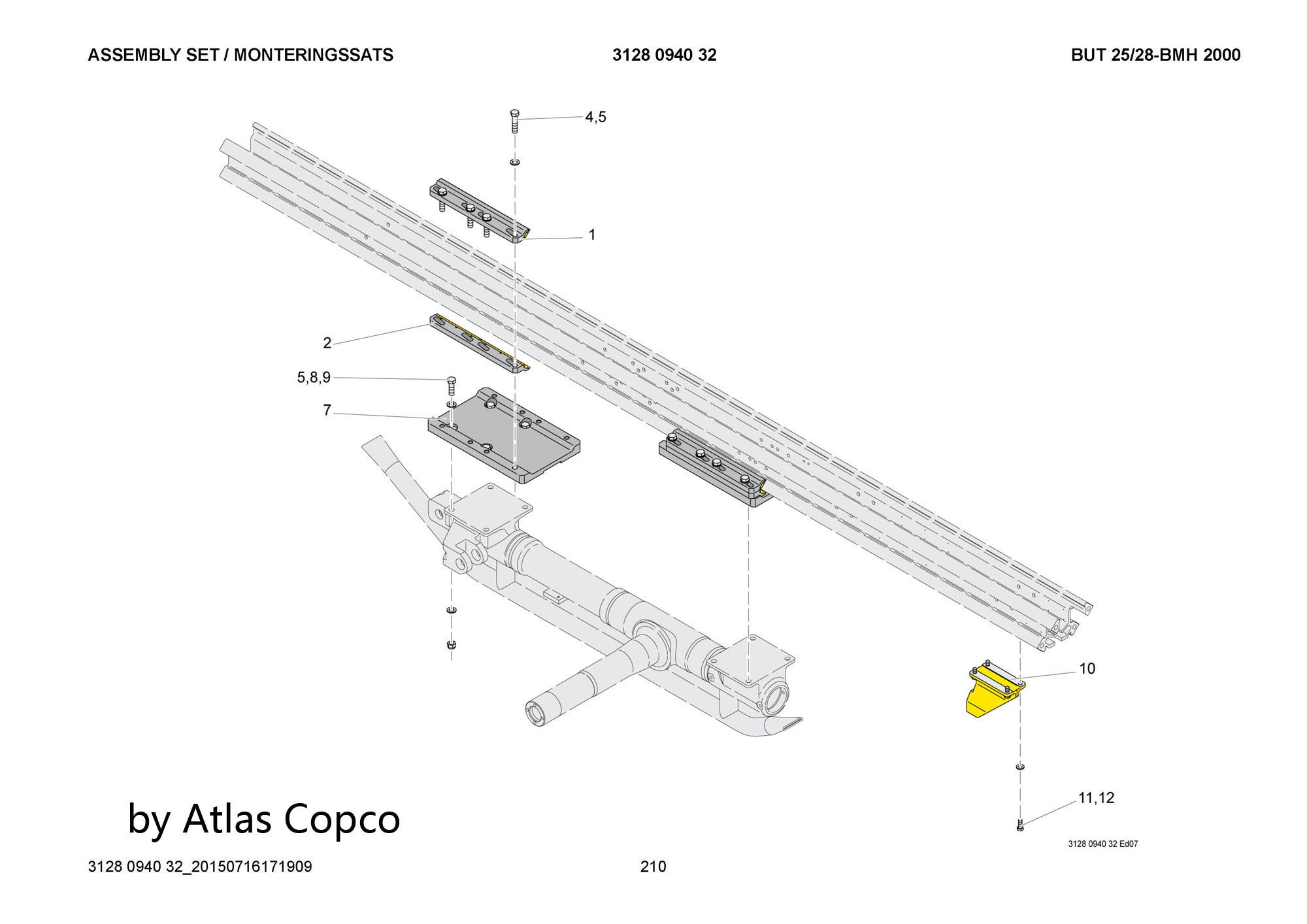 Atlas Copco Epiroc HOLDER 3128094030/3128 0940 30