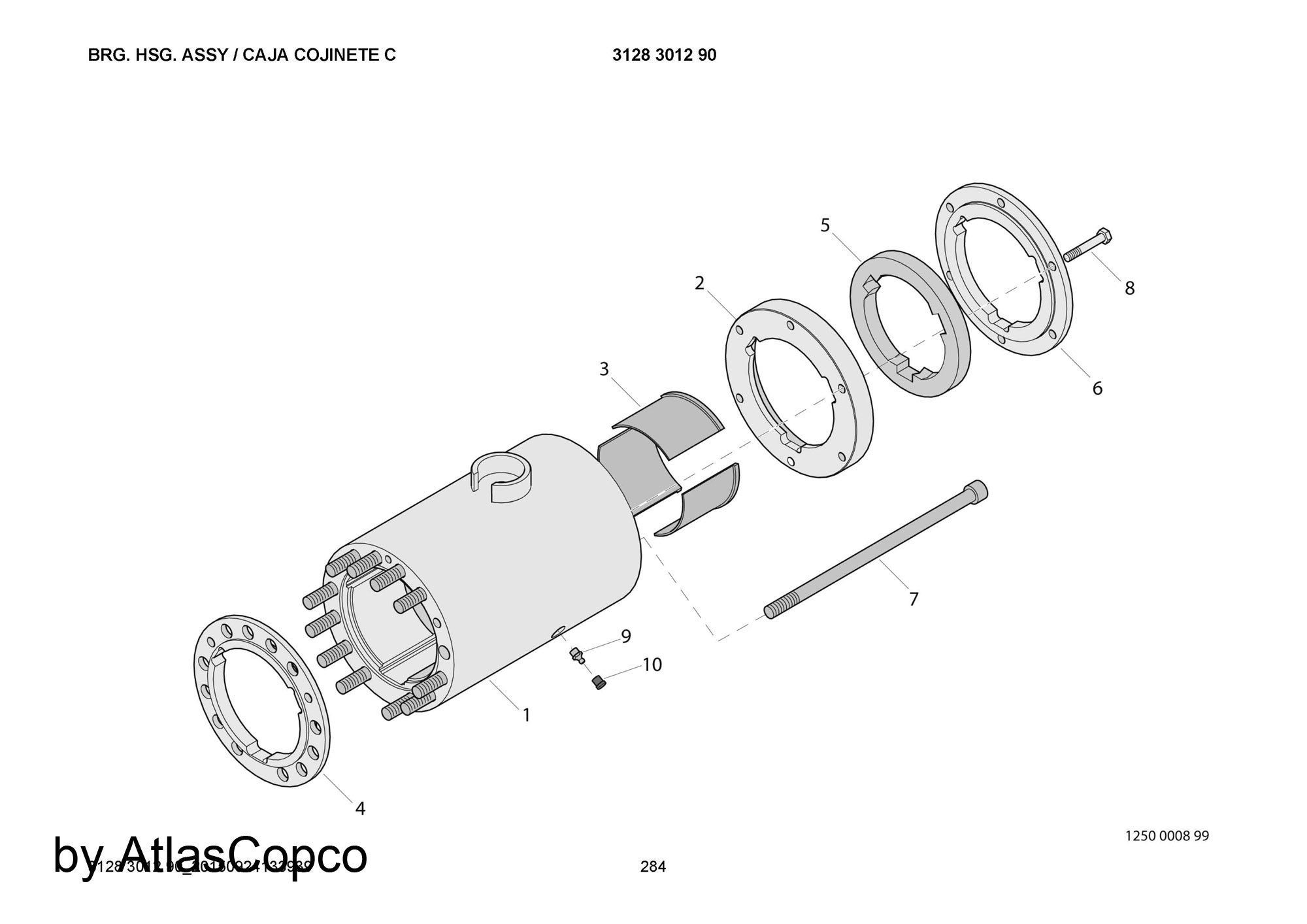 Atlas Copco Epiroc COVER 3128301237/3128 3012 37