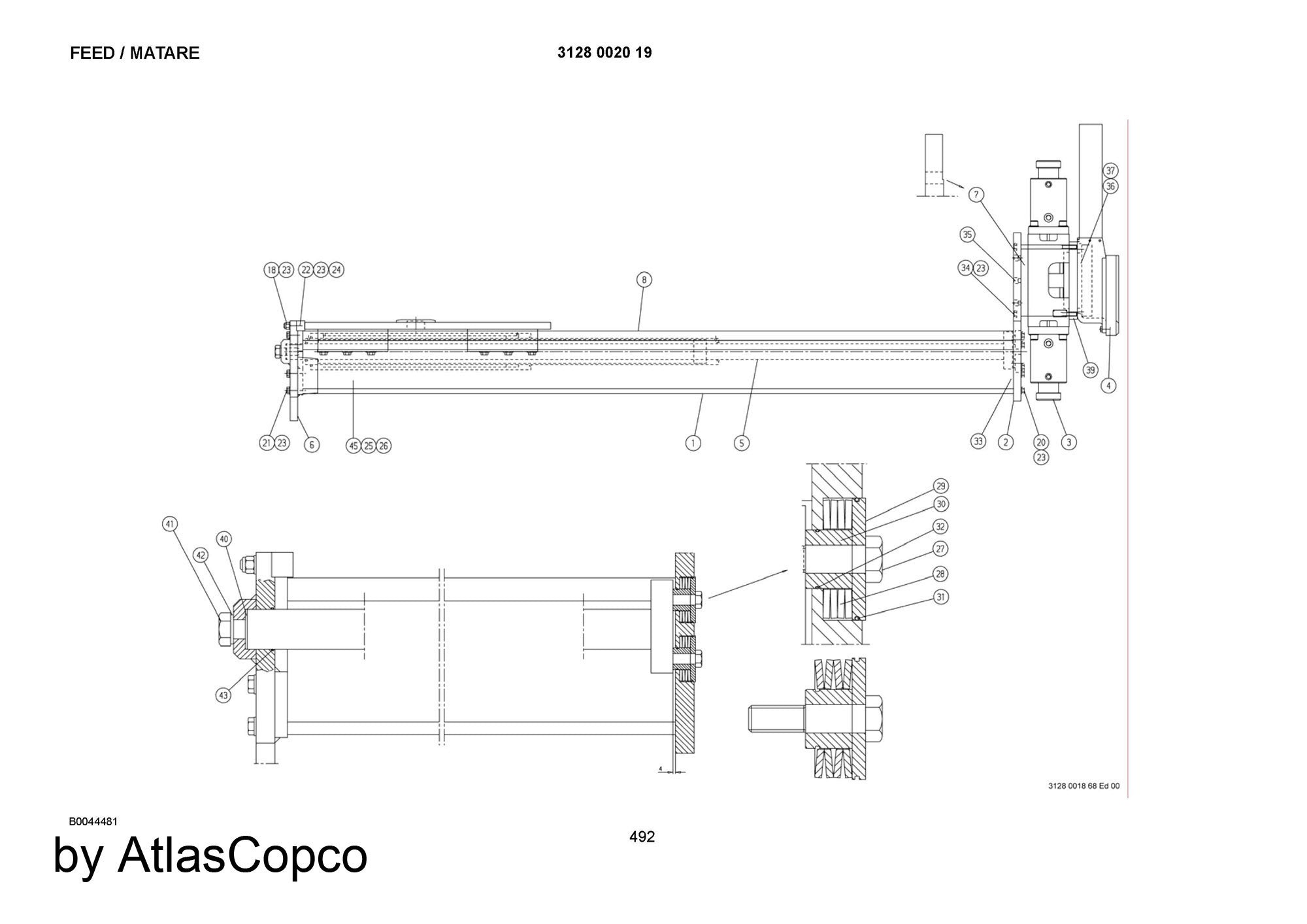 Atlas Copco Epiroc INTERM.PLATE 3128303921 /3128 3039 21