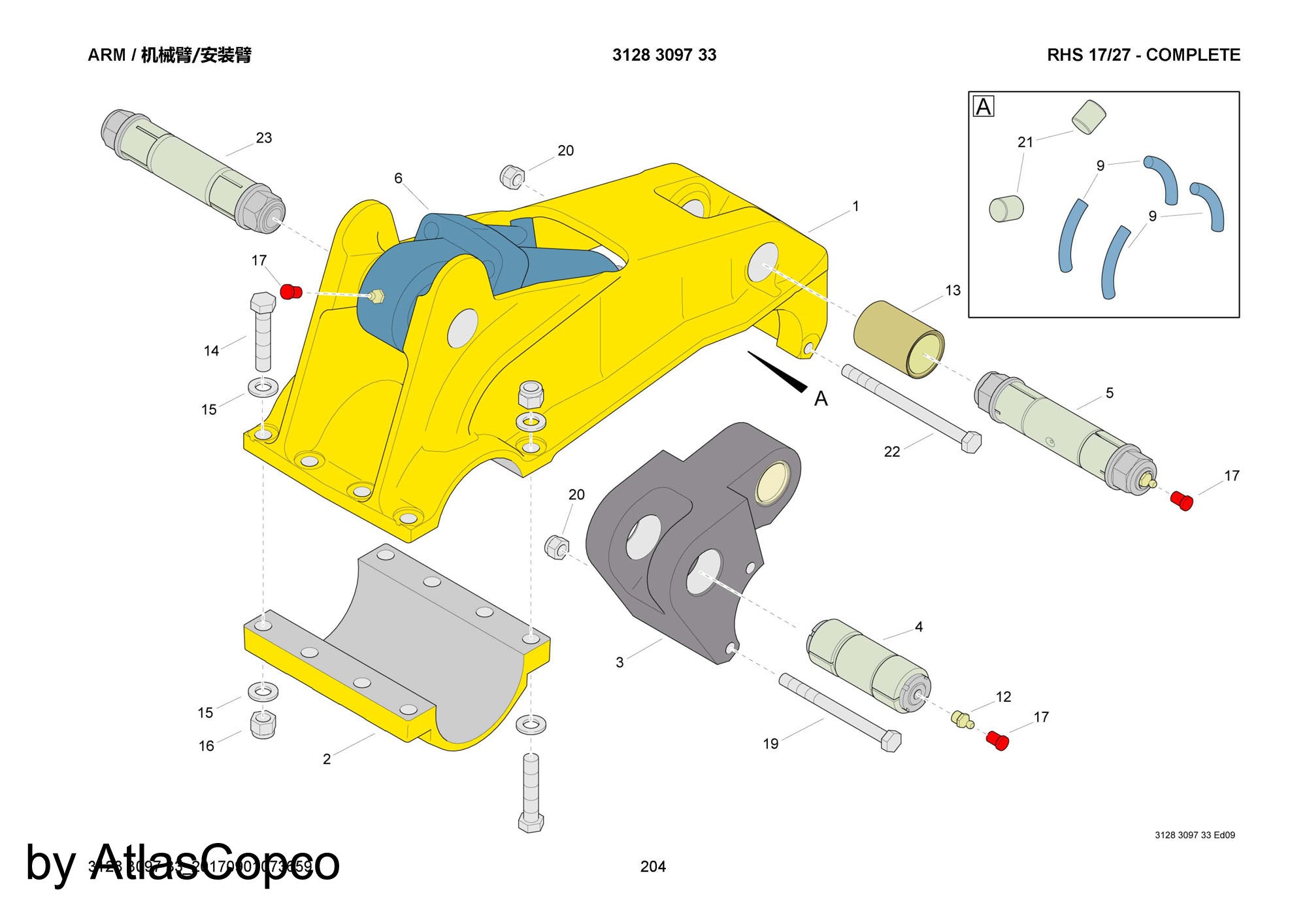 Atlas Copco Epiroc ARM 3128309734/3128 3097 34