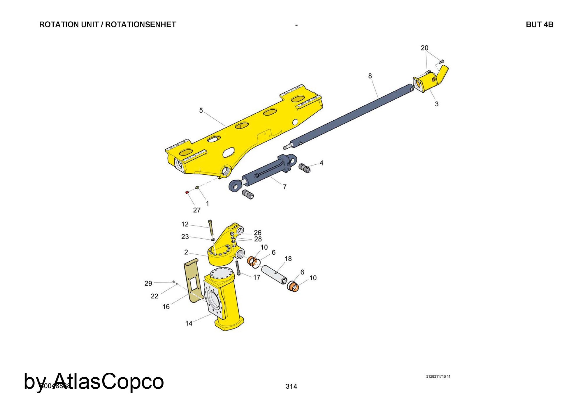 Atlas Copco Epiroc SHAFT 3128308135/3128 3081 35