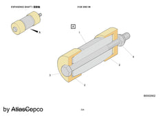 Atlas Copco Epiroc EXP.SHAFT 3128309396/3128 3093 96