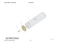 Atlas Copco Epiroc SHAFT COMPL. 3128315451/3128 3154 51