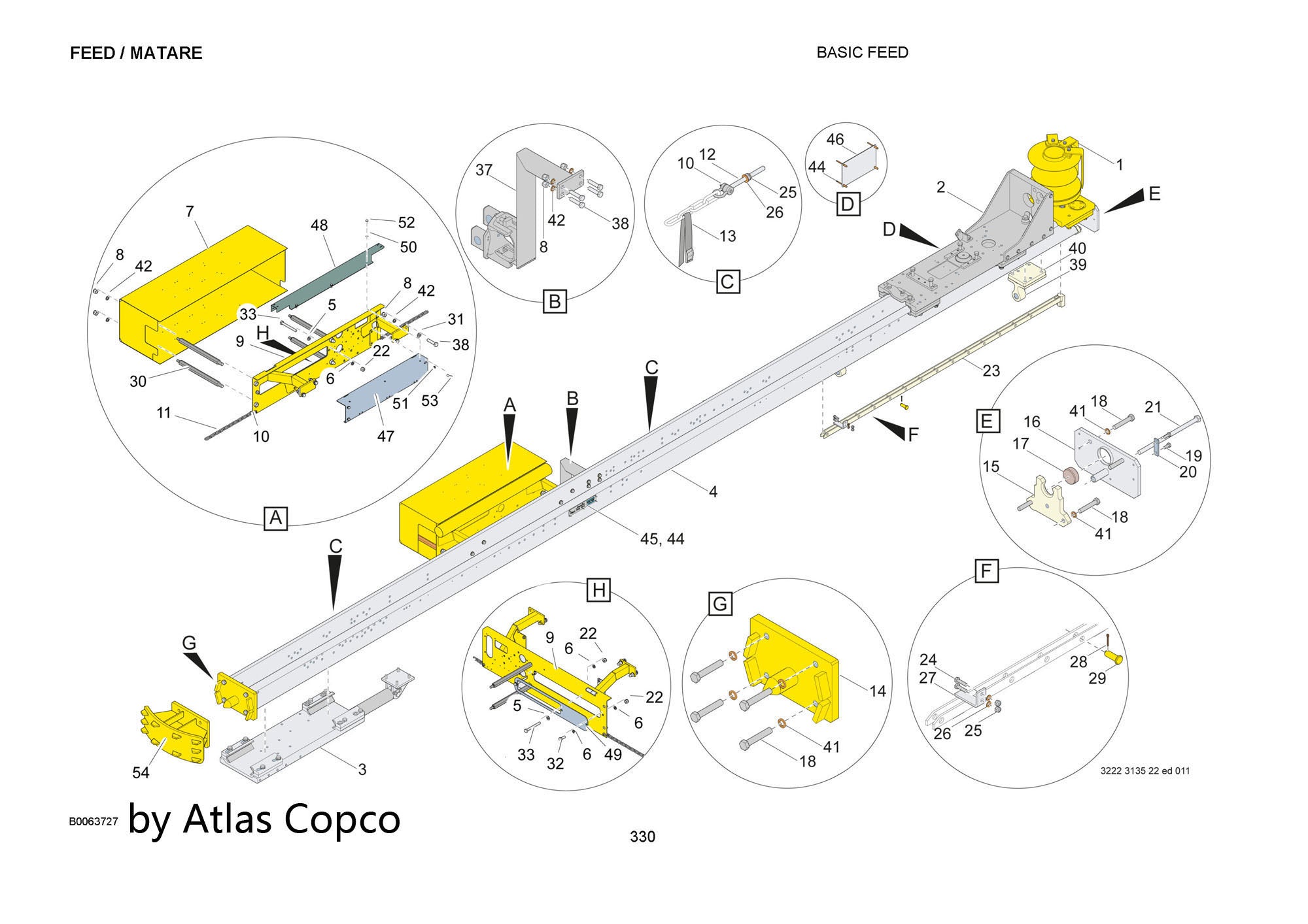 Atlas Copco Epiroc ROPE TENSION 3222309750/3222 3097 50