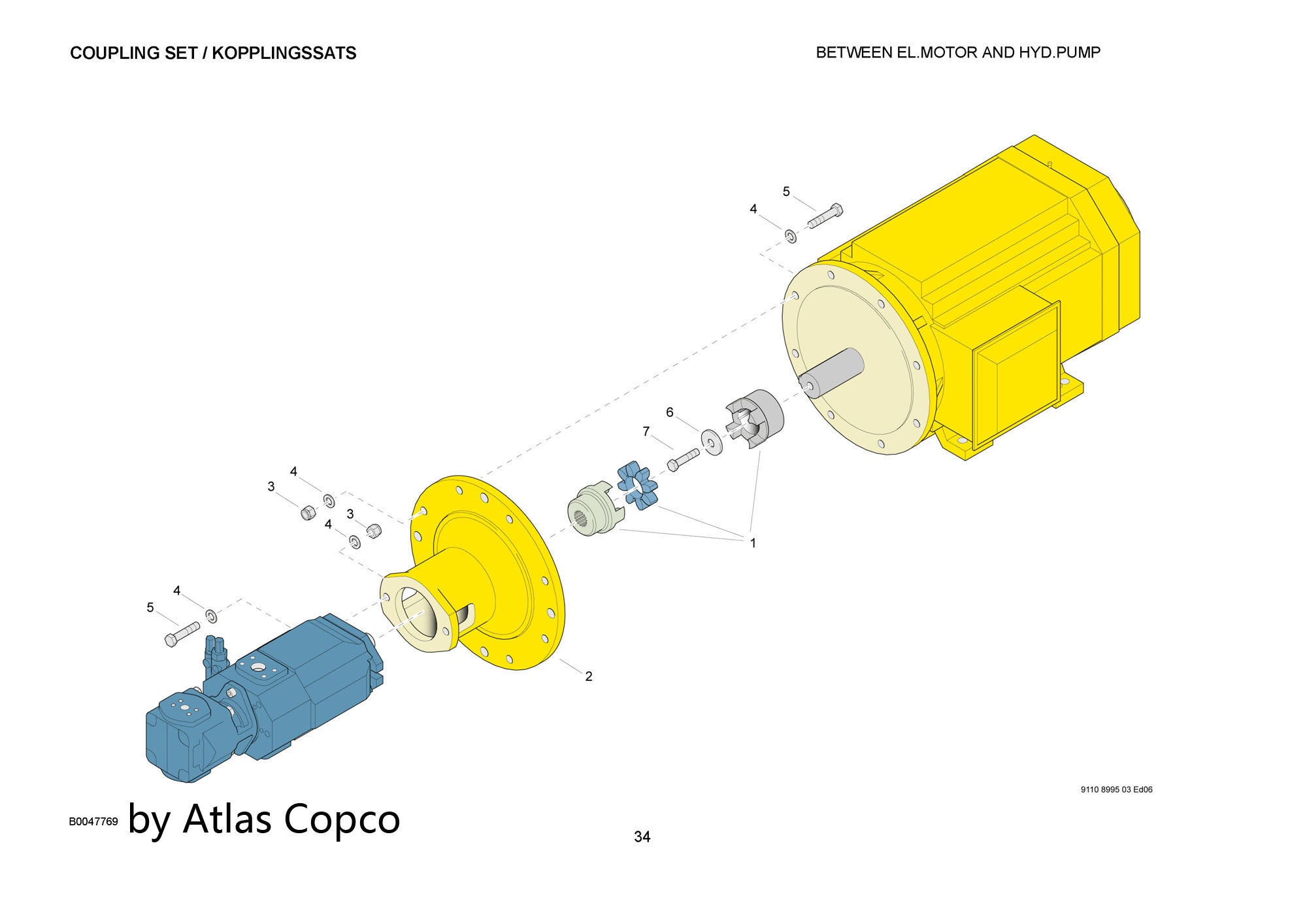 Atlas Copco Epiroc SHAFT COUPLING 9110894002/9110 8940 02