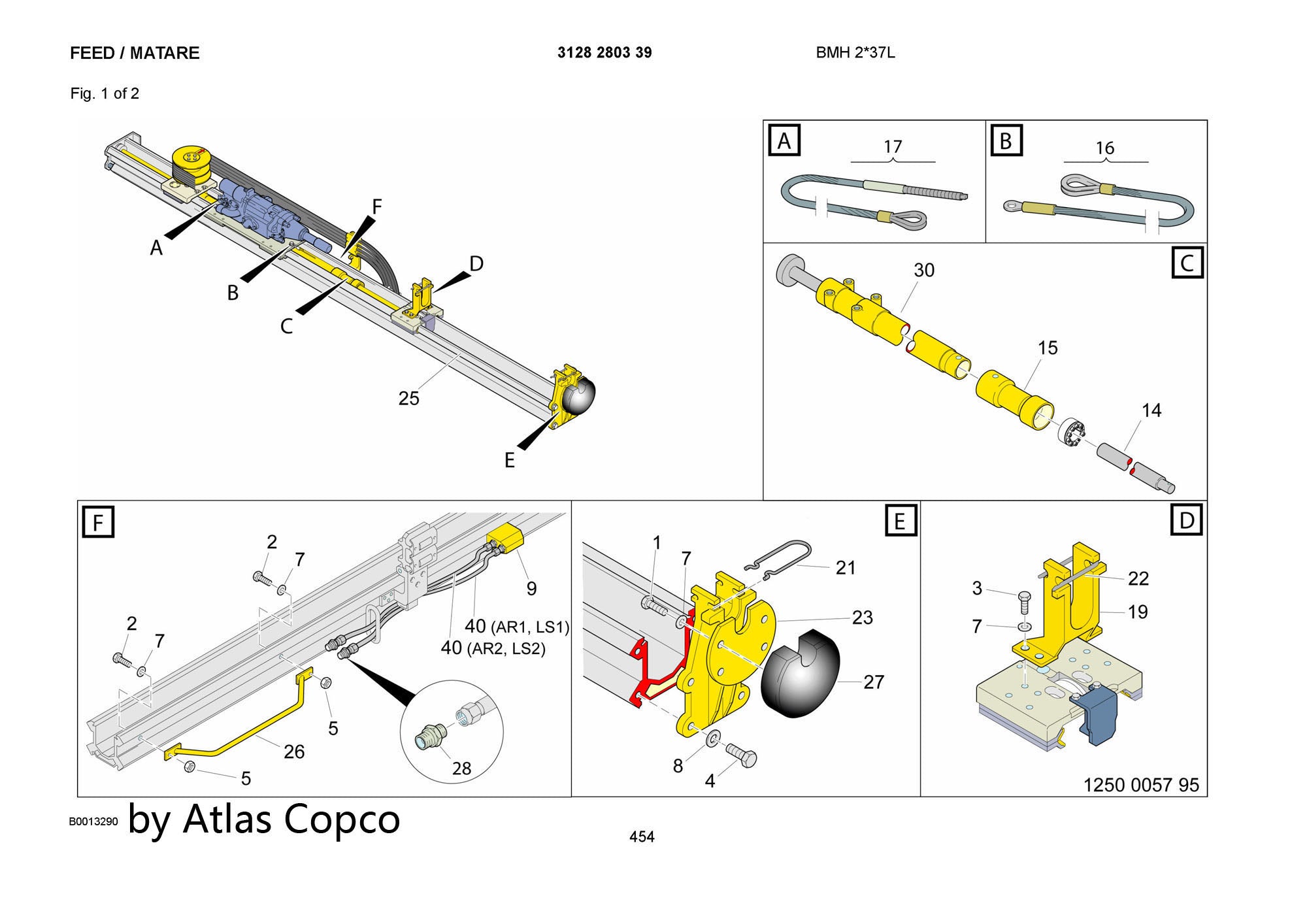 Atlas Copco Epiroc WIRE ROPE 3128064703 /3128 0647 03