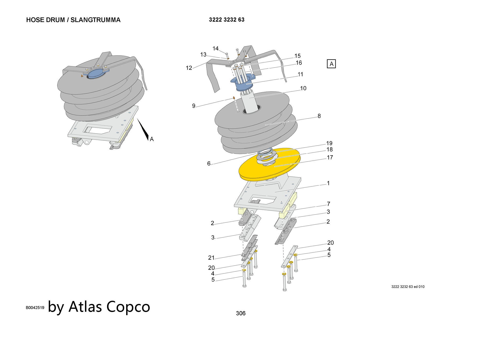 Atlas Copco Epiroc Washer  3222324222/3222 3242 22