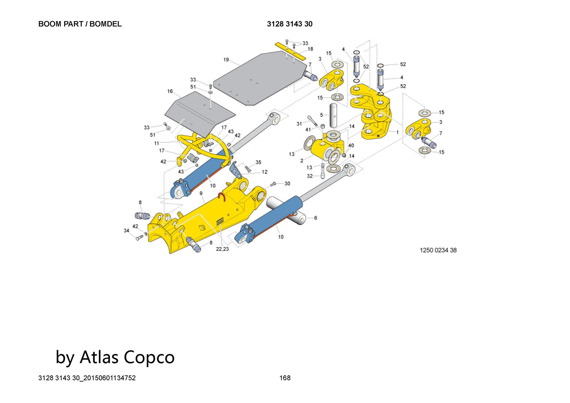 Atlas Copco Epiroc HYDRAULCYL.  9121701702/9121 7017 02