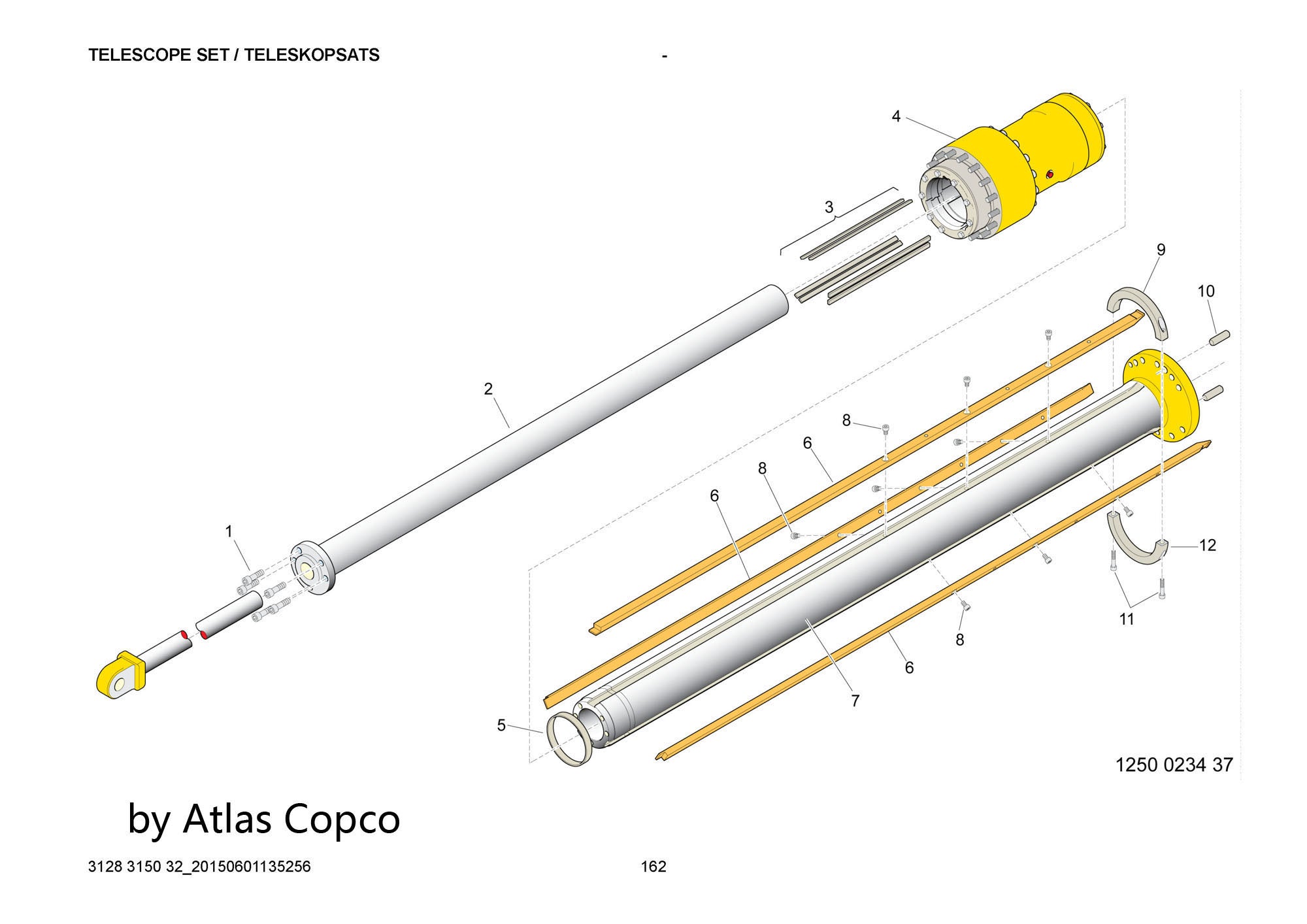 Atlas Copco Epiroc EXTENSION TUBE 3128312579/3128 3125 79