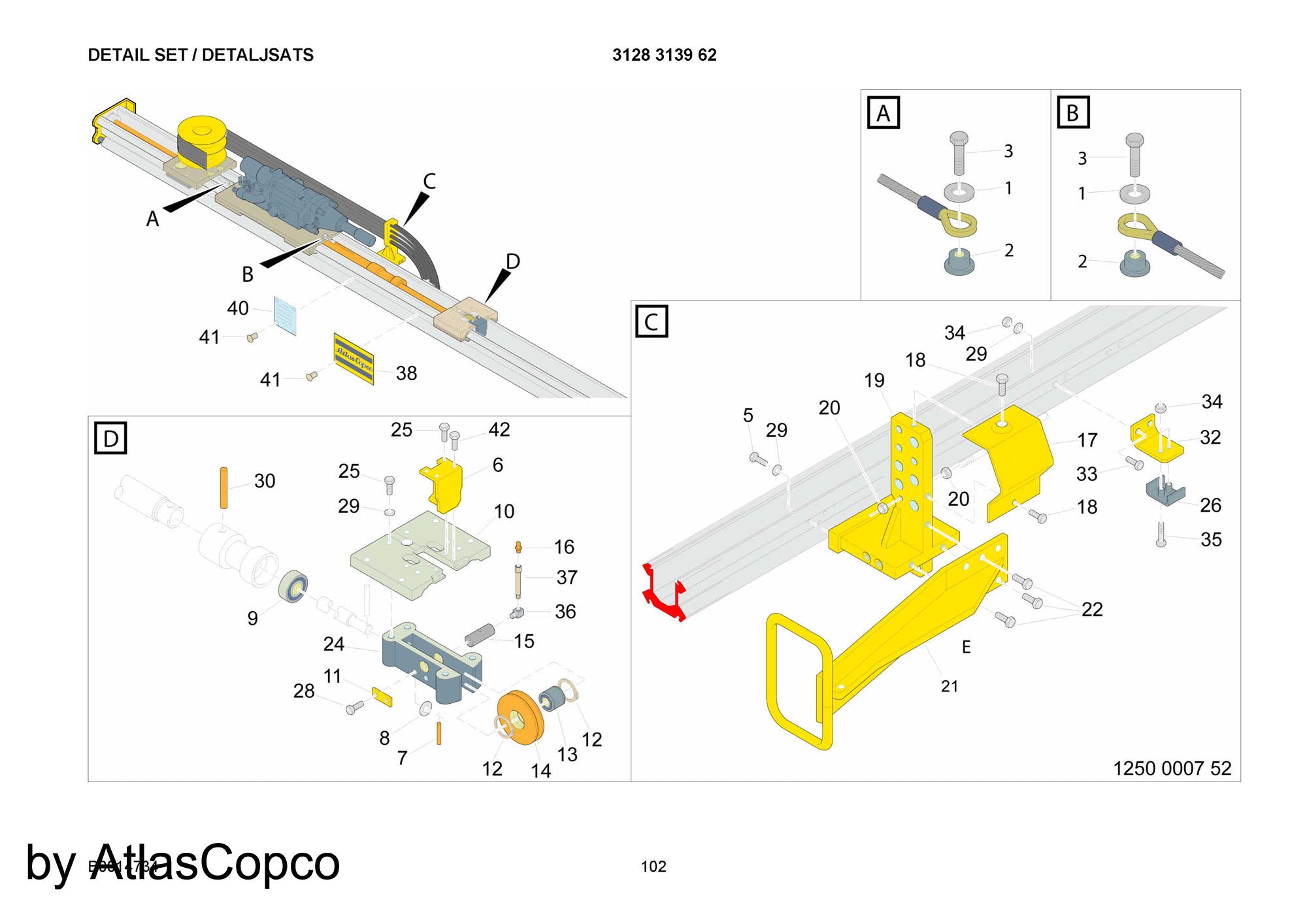 Atlas Copco Epiroc WIPER 3128306147/3128 3061 47