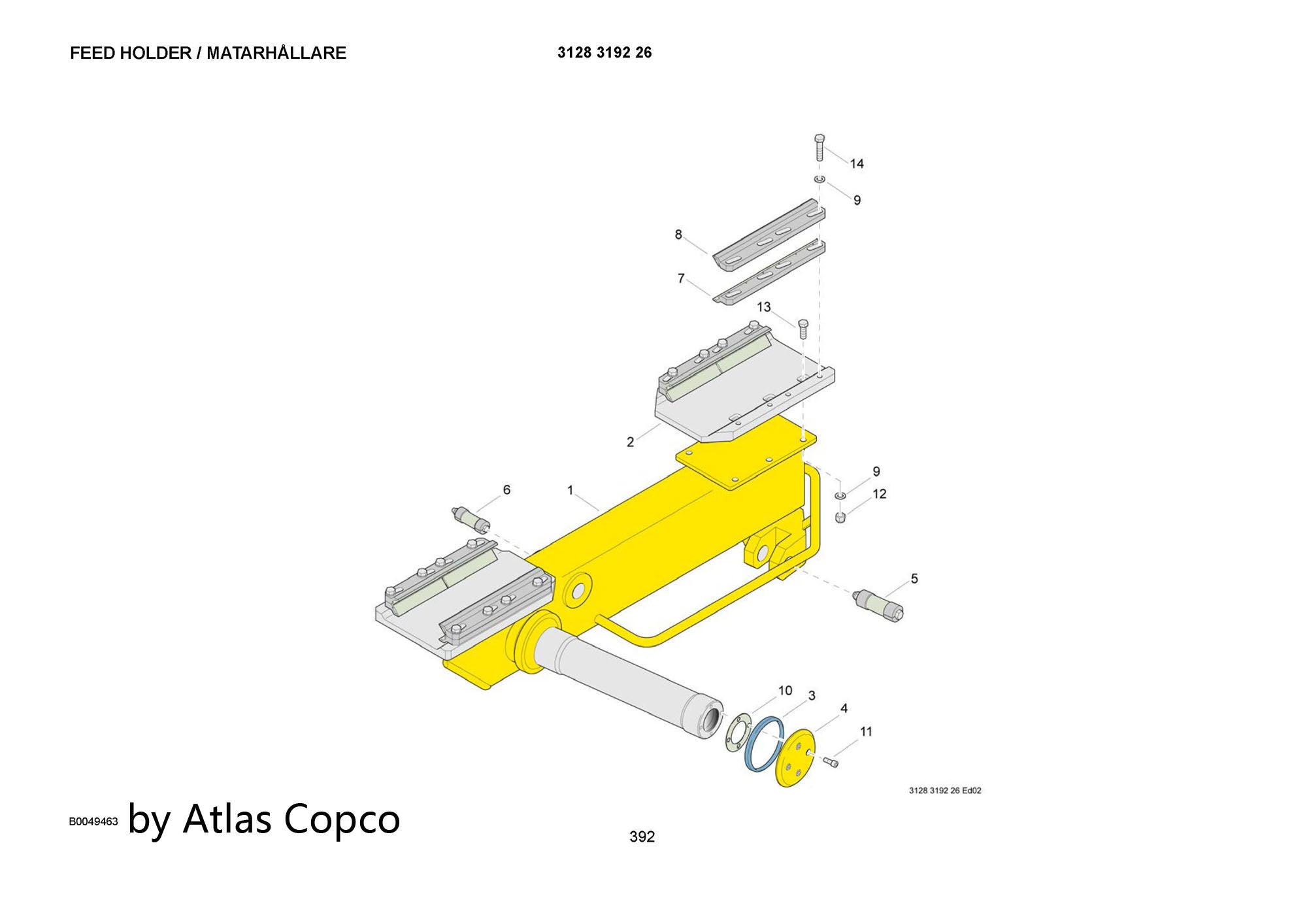 Atlas Copco Epiroc EXPANDING SHAFT 3125495280/3125 4952 80