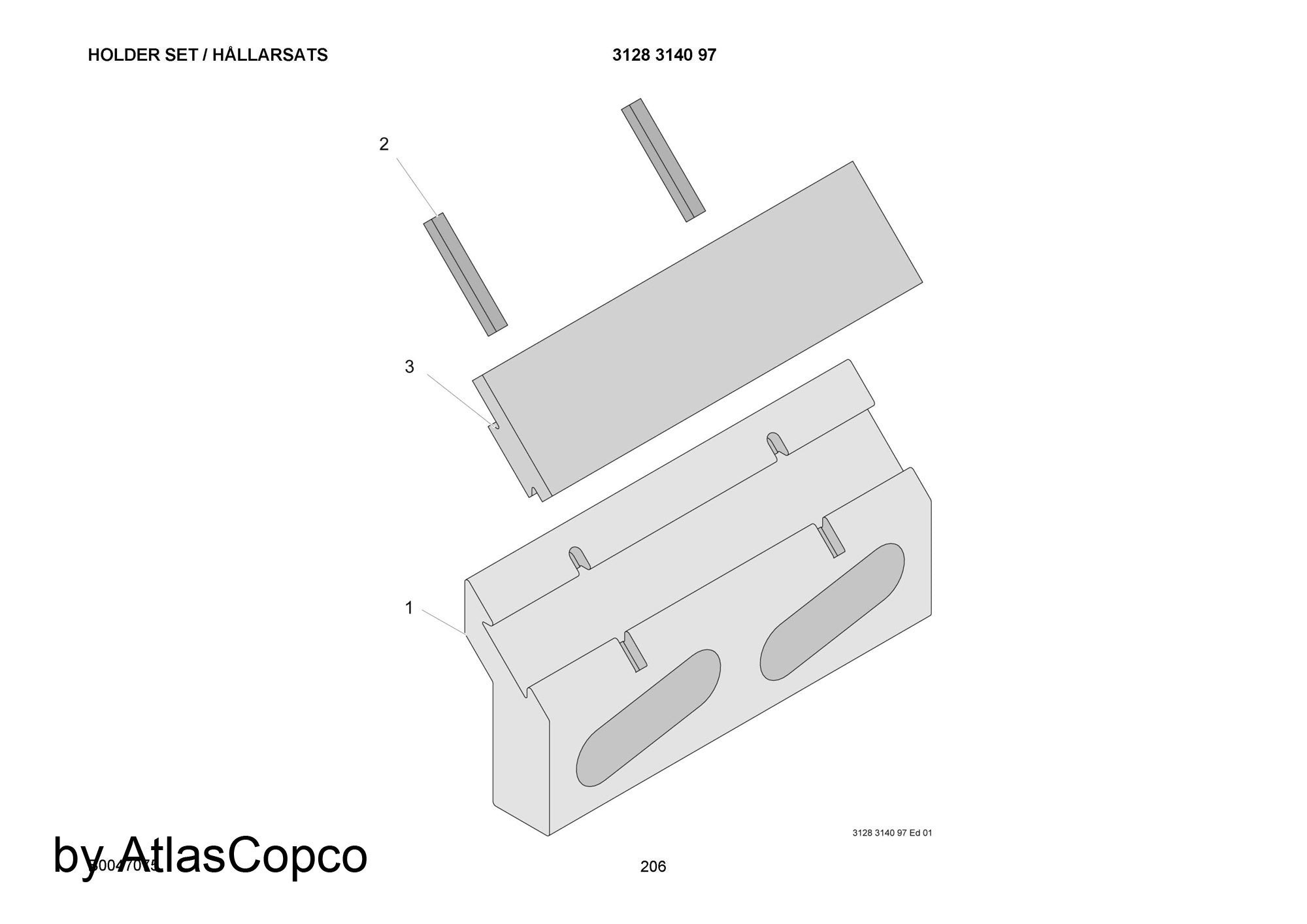 Atlas Copco Epiroc HOLDER  3128078611 /3128 0786 11