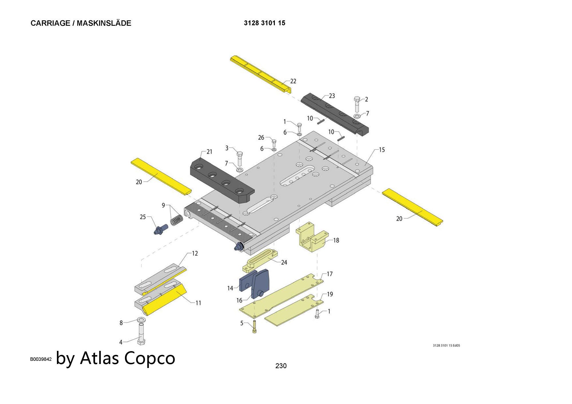 Atlas Copco Epiroc HOLDER 3128257578 /3128 2575 78