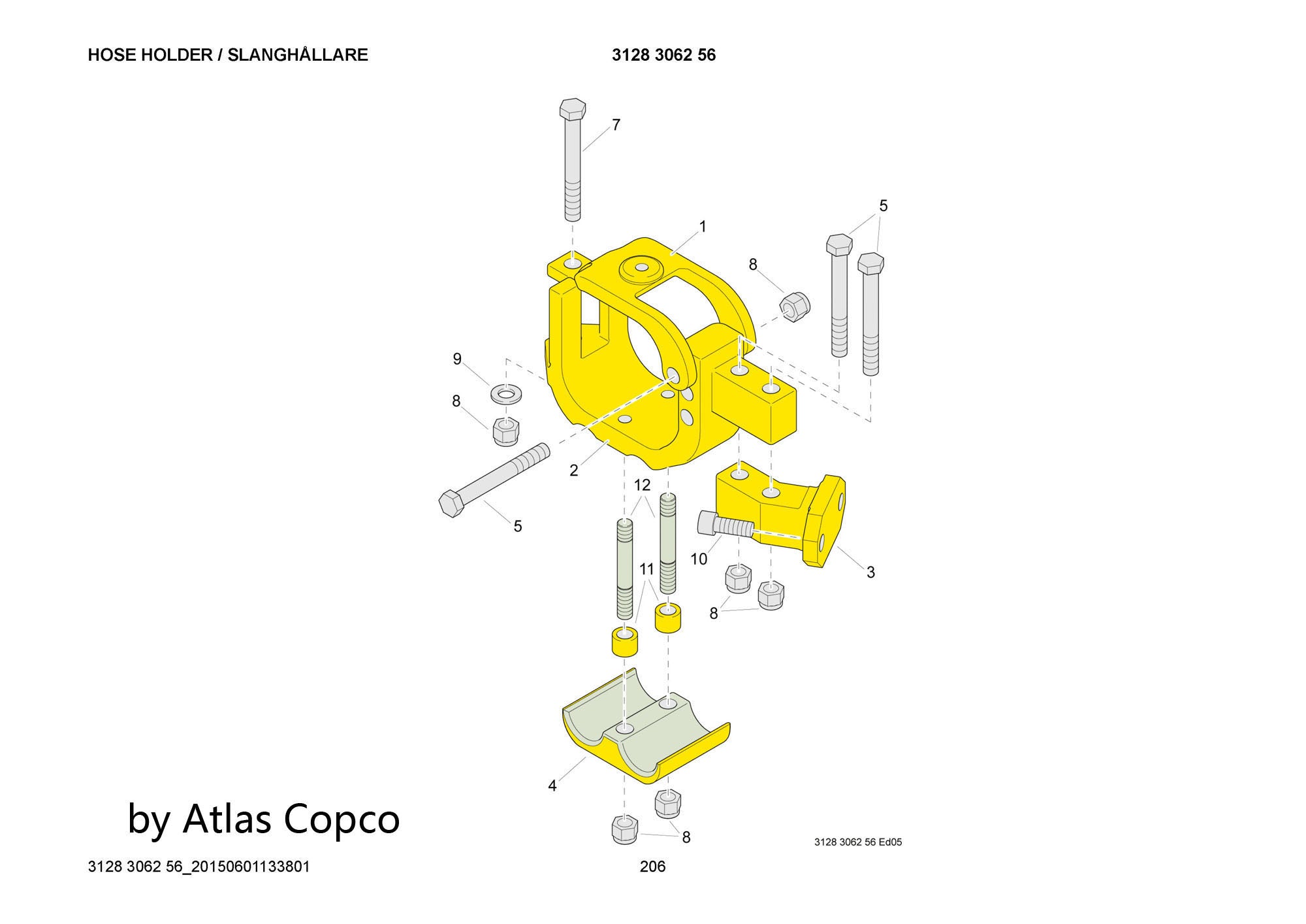 Atlas Copco Epiroc CLAMP 3128306318/3128 3063 18