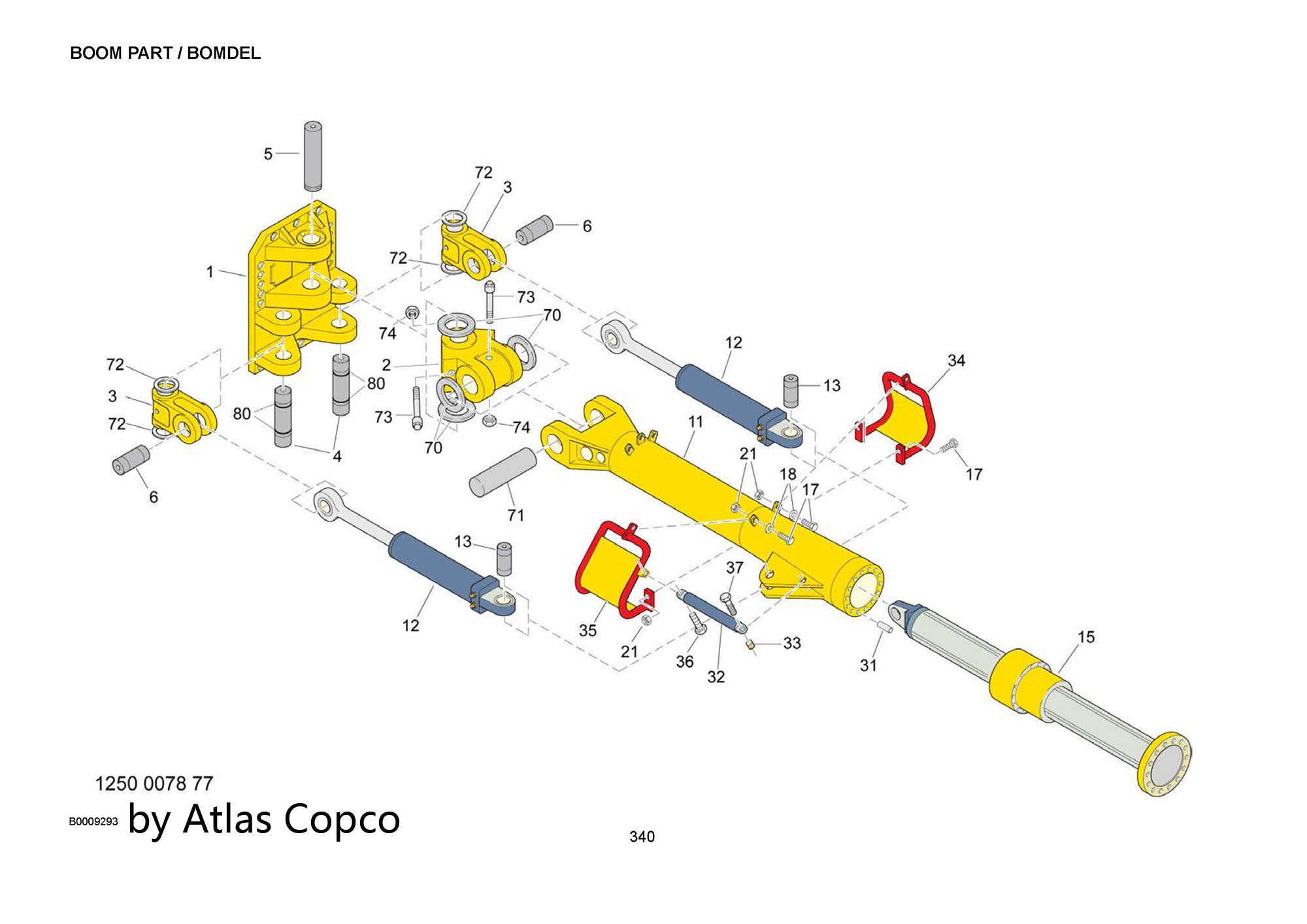 Atlas Copco Epiroc  SHAFT 3128306949/3128 3069 49