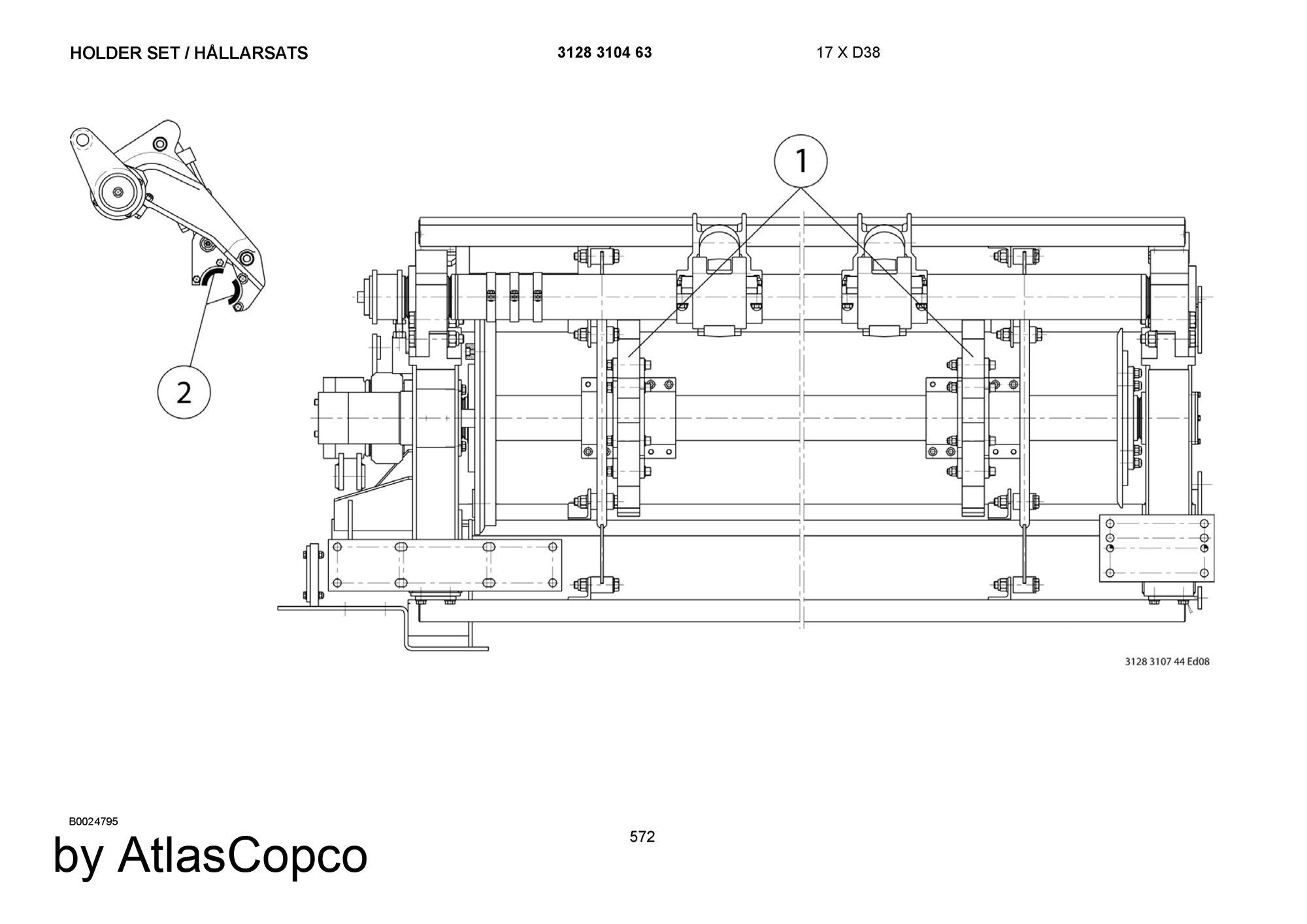 Atlas Copco Epiroc BUSH HALF 3128310421 /3128 3104 21