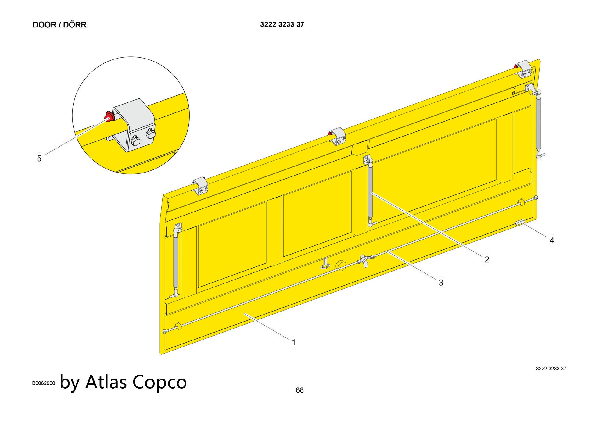 Atlas Copco Epiroc GAS SPRING 3222186401 /3222 1864 01