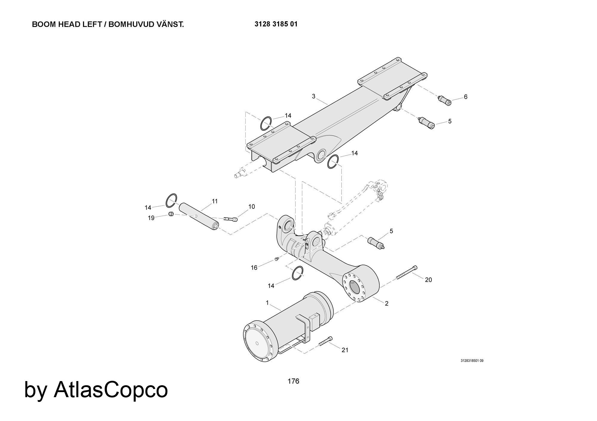 Atlas Copco Epiroc SHAFT  3128318532/3128 3185 32