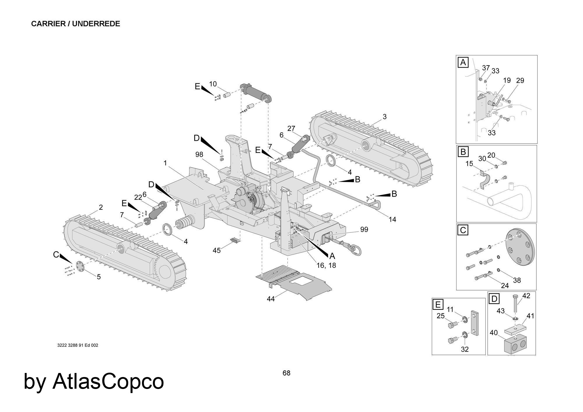 Atlas Copco Epiroc SHAFT 3222310230/3222 3102 30