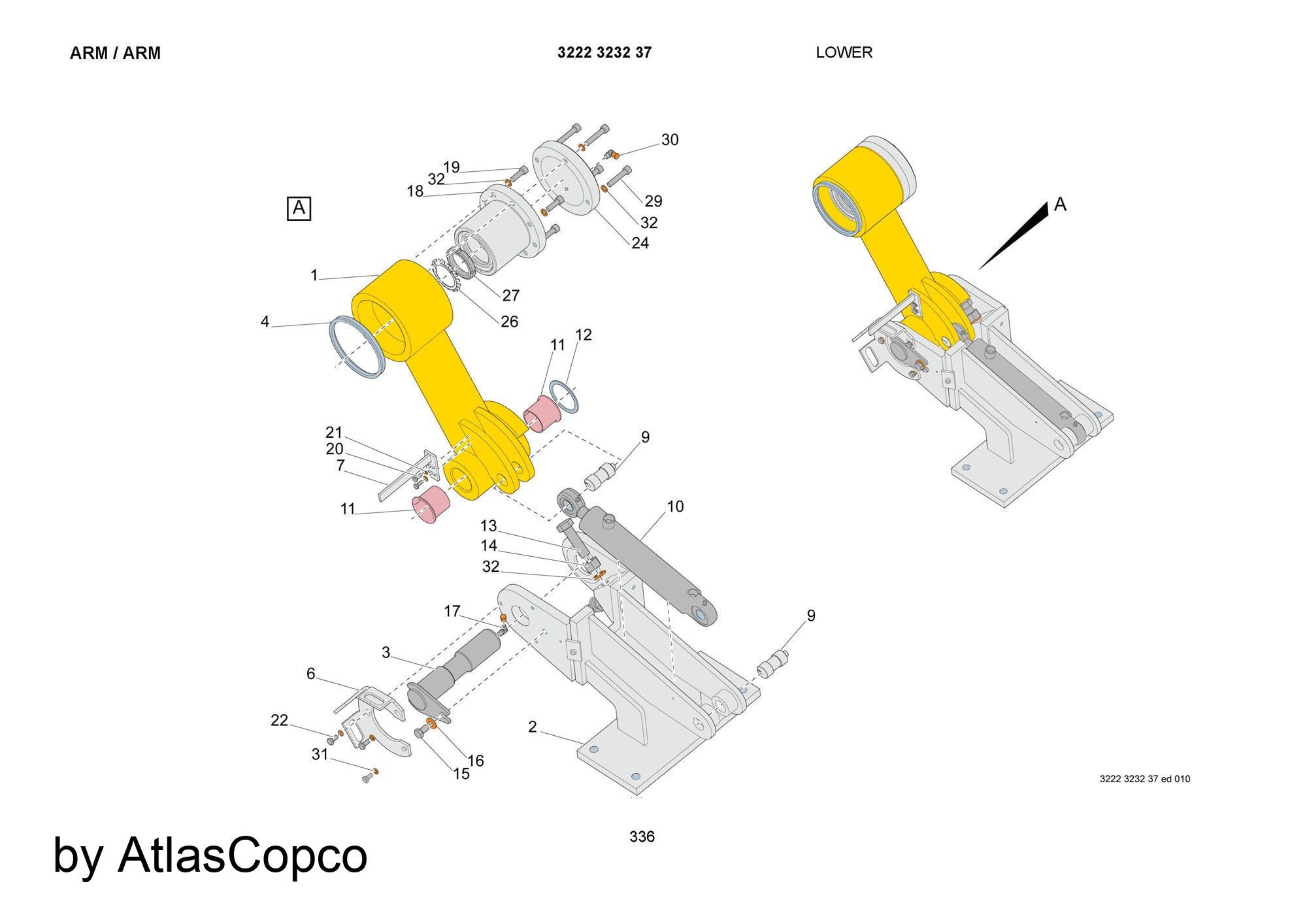 Atlas Copco Epiroc SHAFT 3222310385 /3222 3103 85