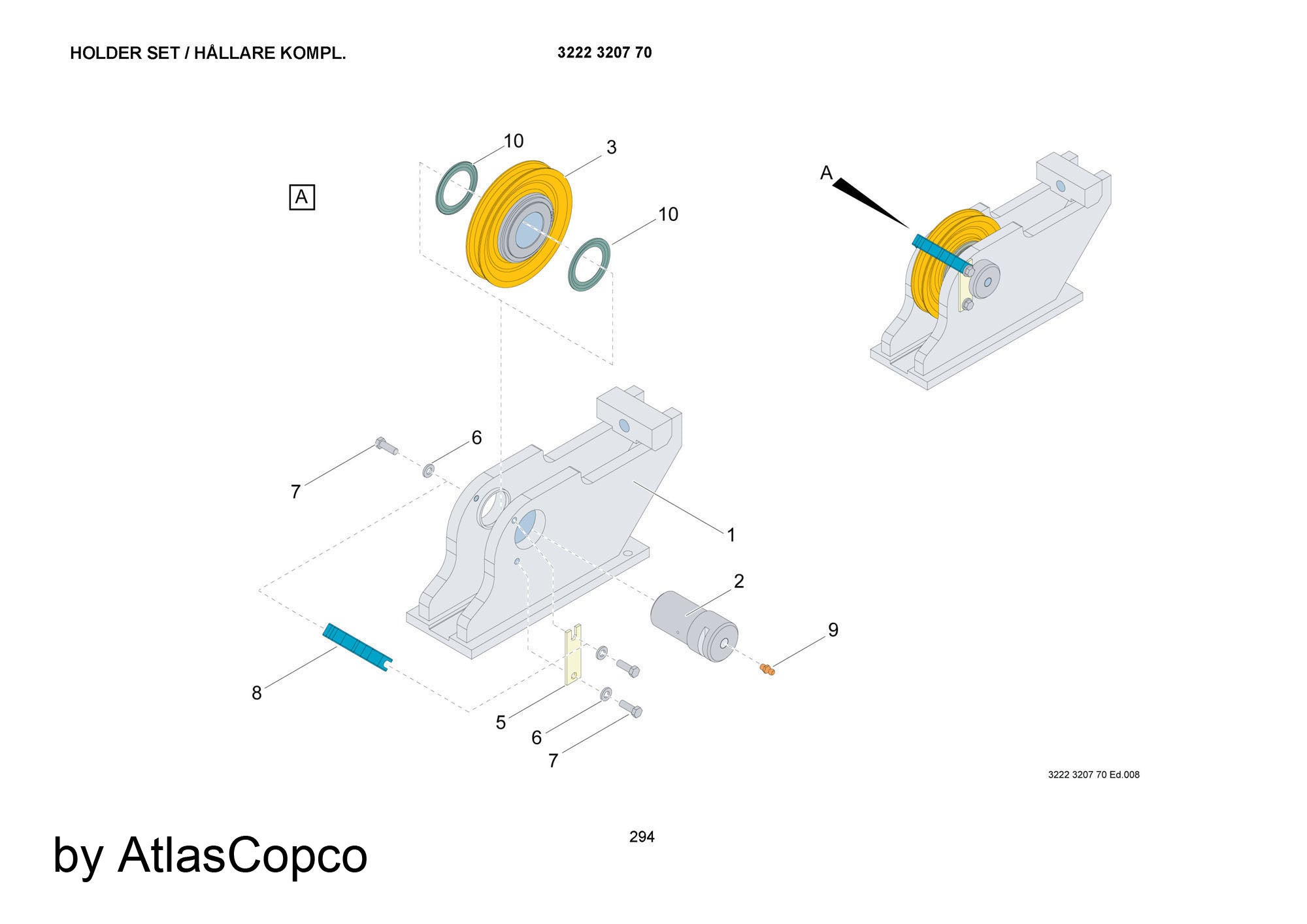 Atlas Copco Epiroc SHAFT 3222320783/3222 3207 83