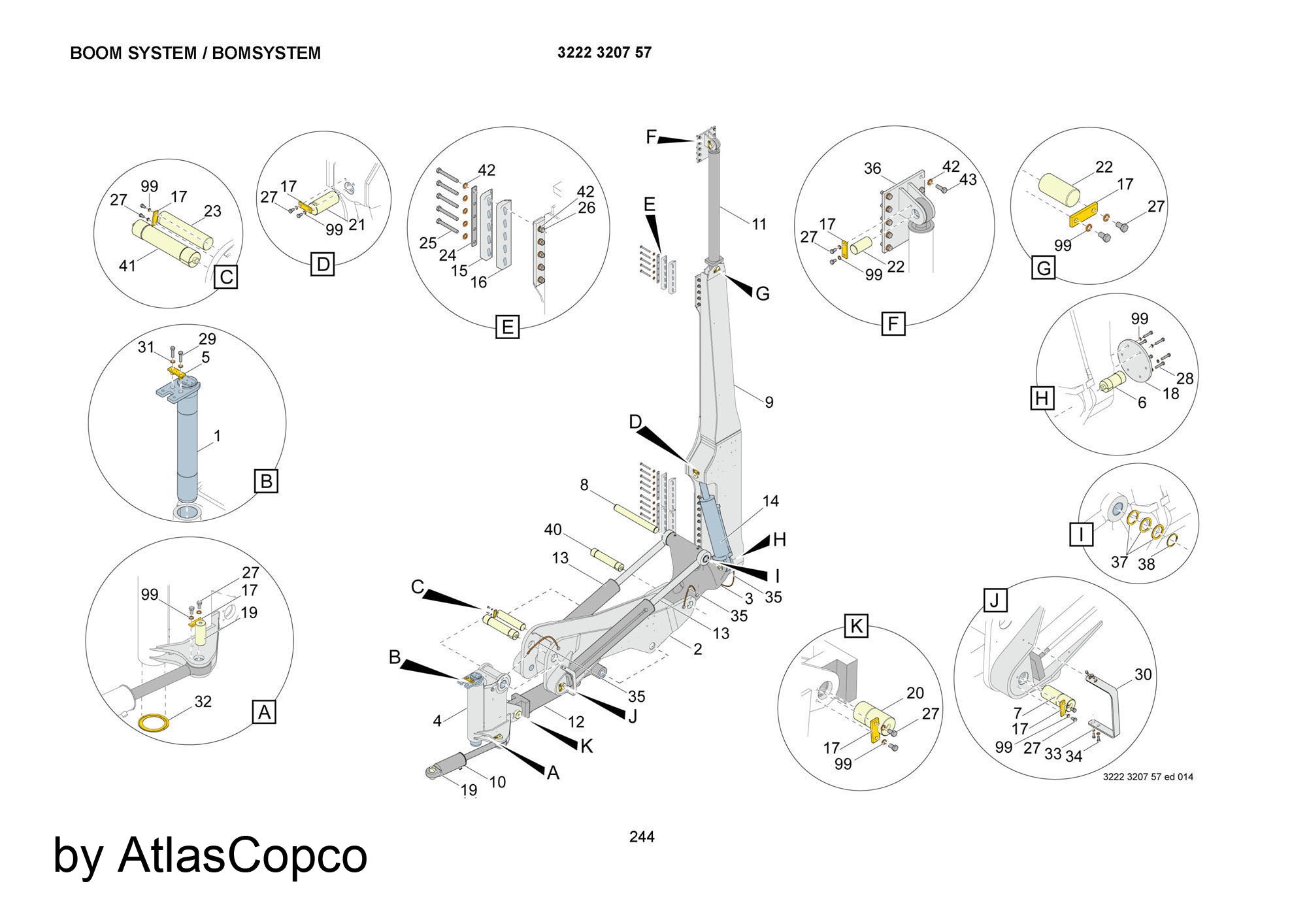 Atlas Copco Epiroc Expanding Shaft 3222325111/3222 3251 11