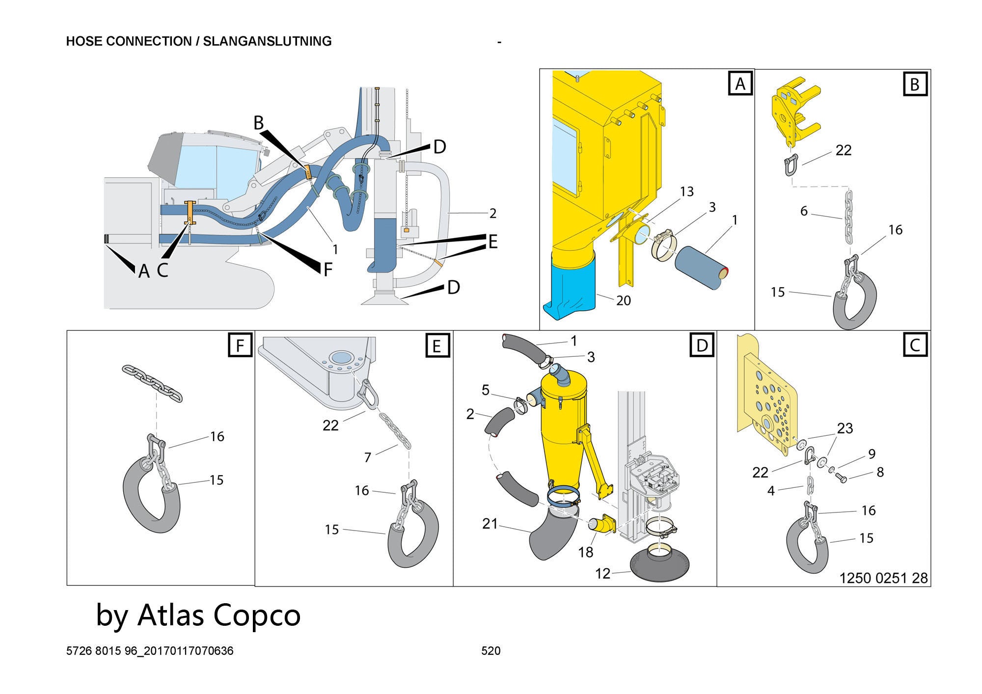 Atlas Copco Epiroc CONNECTING PIPE 3222325228 /3222 3252 28