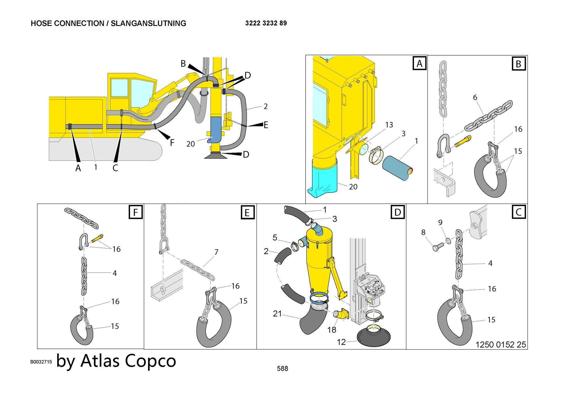 Atlas Copco Epiroc CONNECTING PIPE 3222325228 /3222 3252 28