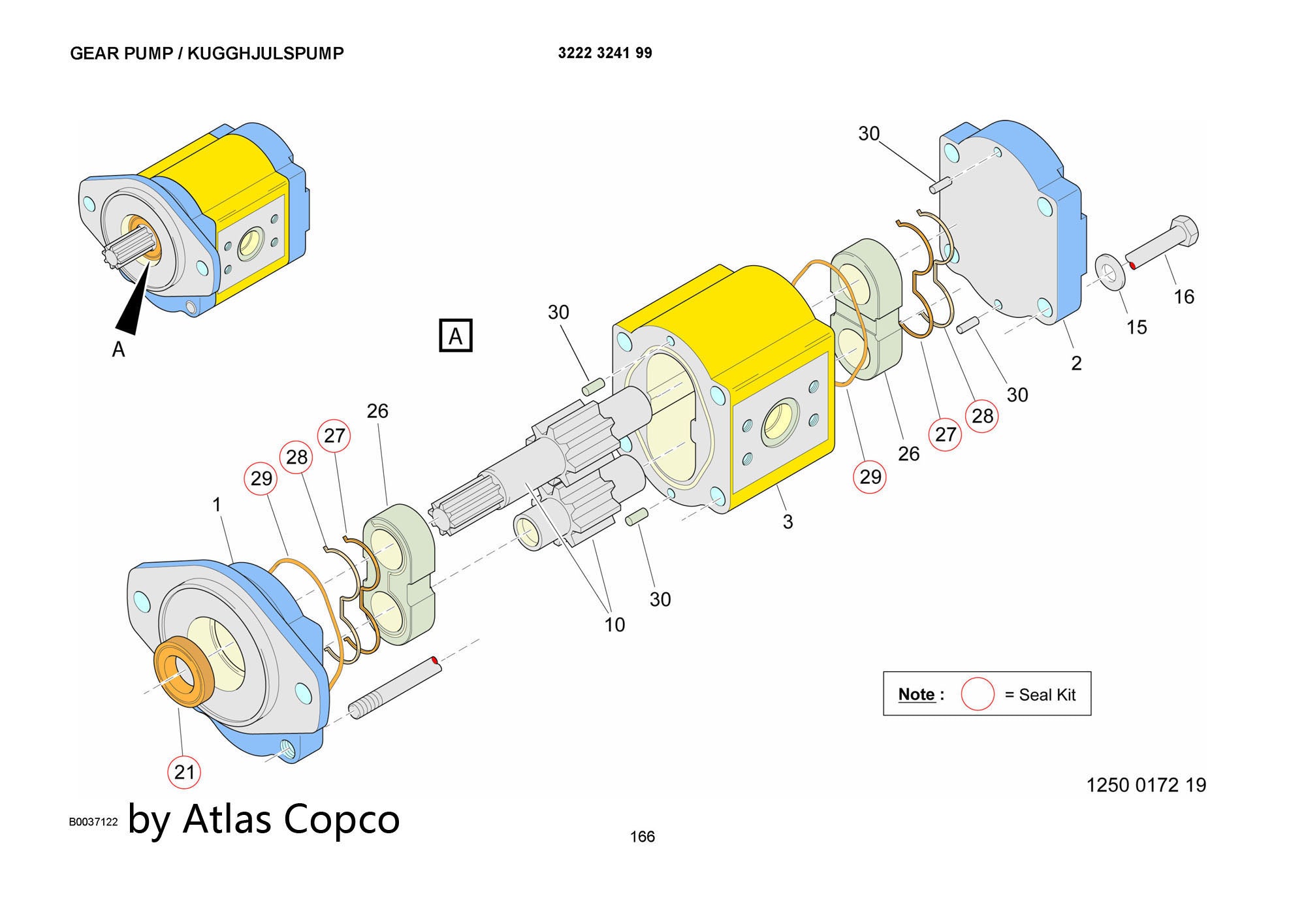 Atlas Copco Epiroc GEAR PUMP 3222324199 /3222 3241 99