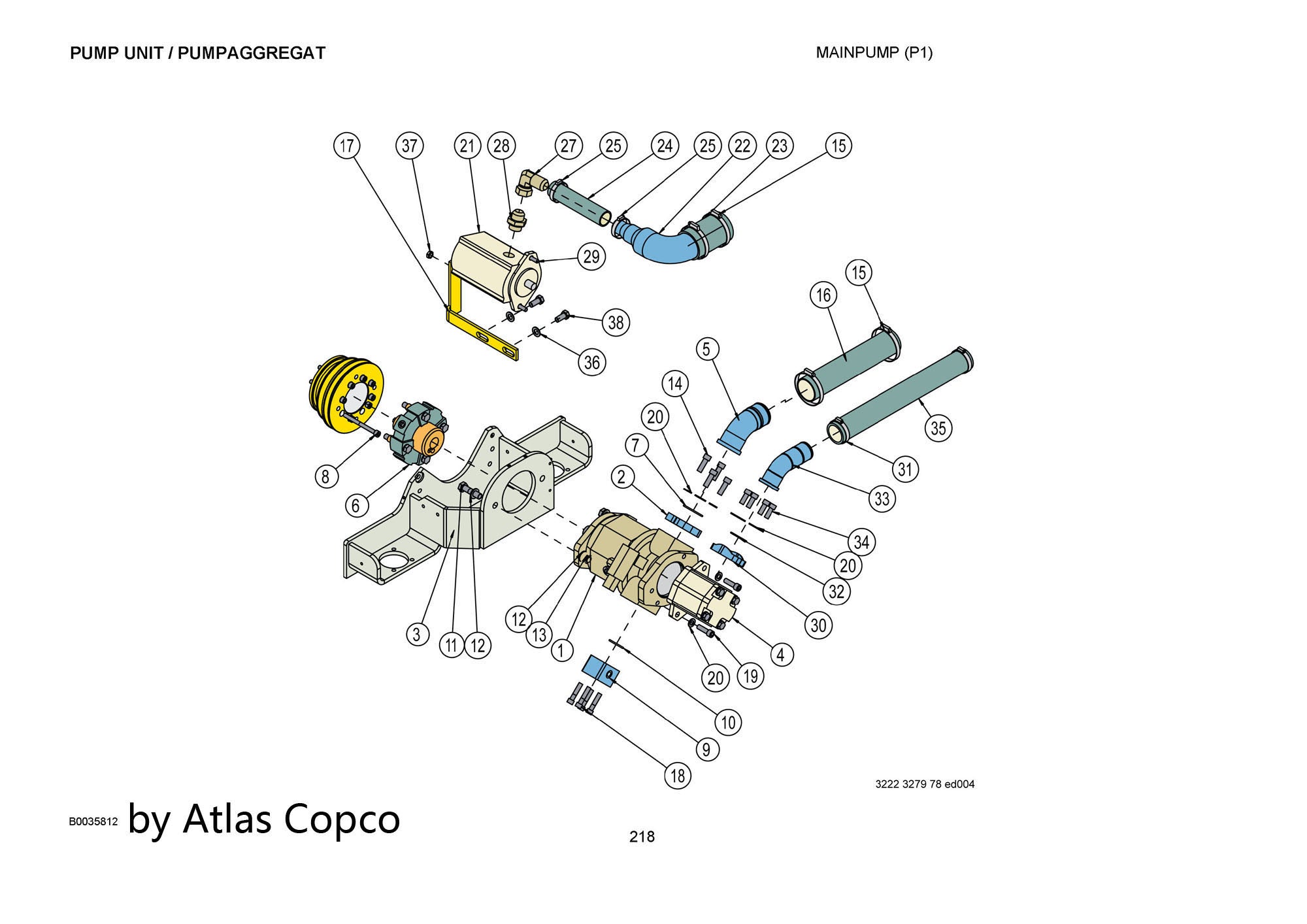 Atlas Copco Epiroc GEAR PUMP 3222324199 /3222 3241 99