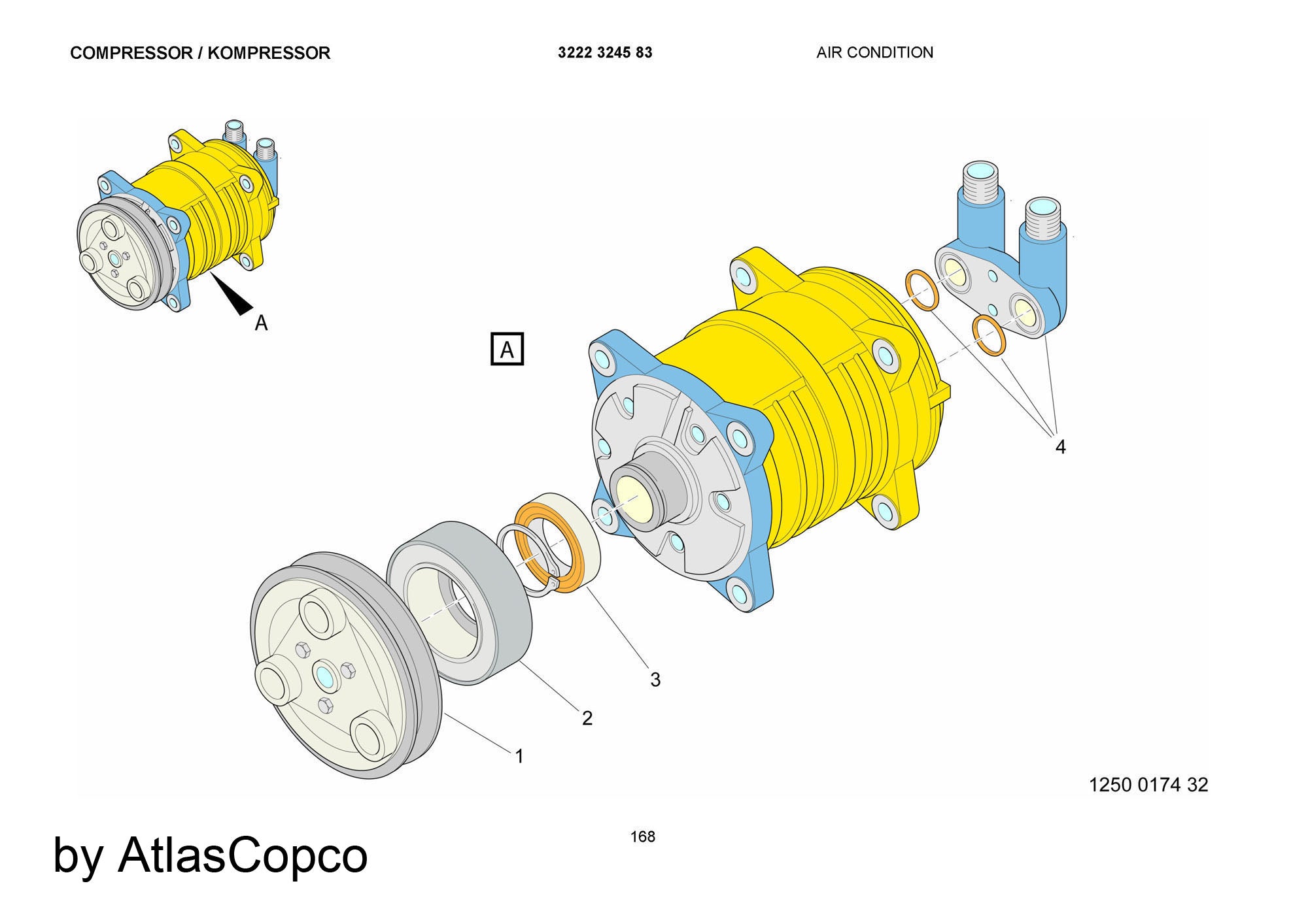 Atlas Copco Epiroc COMPRESSOR 3222324583/ 3222 3245 83